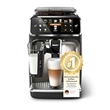 Philips Serie 5400 Kaffeevollautomat – LatteGo Milchsystem, 12 Kaffeespezialitäten, Intuitives Display, 4 Benutzerprofile, Chrom (EP5447/90)