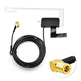 Eightwood DAB Antenne DAB Antenne Auto SMB Digtial DAB Autoradio Antenne mit 3 Meter DAB Scheibenantenne Glass Mount für Blaupunkt Pioneer Clarion Alpine MEHRWEG