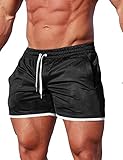 Alienjoy Herren Shorts Sport Hosen Laufshorts Sommer Trainingshose Fitness Training Outdoor Sporthose mit Taschen Schnelltrocknende