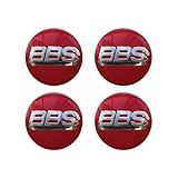 4 Stück Auto Nabendeckel Aufkleber, Radnabenabdeckung-Logo für BBS 56MM, Nabenkappen Abzeichen Sticker, Felgen Aufkleber,A