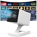 Mini Beamer Unterstützt 4K 1080P, Mini Projektor mit WiFi 6 und Bluetooth 5.4, Tragbarer Projektor mit Auto Keystone, 200-Zoll-Bildschirm, Smarter Beamer, kompatibel mit Laptops, Smartphone und TV