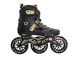 Epic Skates 125 mm Engage 3-Rad Inline Speed Skates, Herren, schwarz/goldfarben