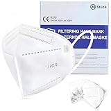 Hygiene100 20x FFP2 Masken, Atemschutzmaske, 5-lagige Staubschutzmaske, Partikelfiltermaske, hygienische, einzeln verpackte Gesichtsmaske