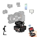 ZTFON YT-1000 Fernsteuerung, schwenkbar, automatisch, motorisiert, drehbarer Panoramakopf, Video-Stativ, Kopfstabilisator für Smartphone-Kameras