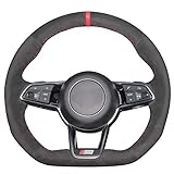 HCDSWSN Lenkradbezug für Audi TT 2017 Y Braid am Lenkrad Mikrofaser Leder Lenkrad Fall Auto Styling Auto Zubehör