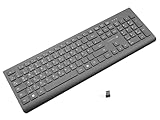 Lacerto® | Russisch-Deutsche/Ukrainische Kabellose 2,4 GHz Multimedia Tastatur, Russian-German/Ukrainian Wireless Multimedia Keyboard | LUCER-DR614
