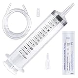 150/250/350/550ml Spritze mit Kunststoffrohre Wiederverwendbare Kunststoffspritze für Öl- oder Leimapplikatoren, Experimente, Pet Fütterung, Industrielle Anwendungen（150ml）