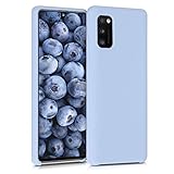 kwmobile Hülle kompatibel mit Samsung Galaxy A41 - Hülle Silikon gummiert - Handyhülle - Handy Case in Hellblau matt