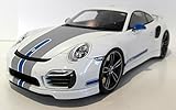 Porsche 911 (991) Turbo S Techart, weiss/Dekor, Modellauto, Fertigmodell, GT Spirit 1:18