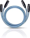 OEHLBACH Series 2 X - High-End Audiokabel mit XLR-Stecker (Made in Germany, HPOCC, für CD-Player, Vor-/Endstufe) - 2 x 75cm blau