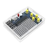 Toyvian DIY Gamekonsole Löten Bausatz mit Handheld Spielkonsolen Einzelteilen und Batteriebox Praktisches Löten Übungsset für Gamer und Elektronik Bastler Blau