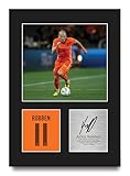 HWC Trading Arjen Robben Netherlands Geschenke Gedrucktes Signiertes Autogramm Foto für Fußball Anhänger and Fans - A4 Porträt