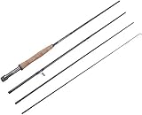 Sougayilang Fliegenfischrute, leicht, ultra-tragbar, 4-teilig, Graphit, 5/6, kompletter Starter, 7/8 Gummikork und EVA-Griff, 5
