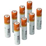 vhbw 8 x AAA, Micro, R3, HR03 Akku 800mAh kompatibel mit AVM Fritz!Fon C3