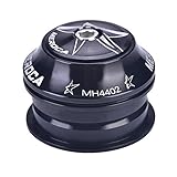 Steuersatz 1 1/8 Ahead 44mm-56mm,Fahrrad Steuersatz 1 1/8 Zoll Rennrad Threadless Headset Mountainbike Headset Gewinde Steuersatz Aluminiumlegierung für 44mm Steuerrohr und 28,6 mm Gabel(schwarz)