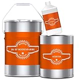 BEKATEQ 2K Epoxidharz Silbergrau 5KG I Bodenbeschichtung UV-optimiert, Selbstentlüftend, Geruchsarm, Betonfarbe für außen & innen I Bodenfarbe für Garagenboden, Werkstatt- & Industrieboden BE-702