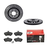 2 Bremsscheiben Geschlitzt 280 mm + Bremsbeläge Vorne von Brembo (1420-53951) Bremsensatz Bremsanlage Bremsen-Kit,Bremsenset, Bremsscheiben, Bremsbeläge, Bremsen-Set, Beläge, Bremsbelag,