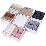 ORLISA 8er Set Schubladen Organizer kompatibel mit PAX Kleiderschrank 100x58 cm, Faltbar Stabil, Aufbewahrungsboxen für Kleidung, Weiß
