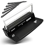 GENIE CB 820 Spiralbindegerät 38cm inkl. 20 Binderücken| Bindegerät Spiralbindung bis 150 Blatt | Bindemaschine mit Stanzfunktion für 8 Blätter | Spiralbinder für Schule, Büro & Zuhause