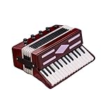 ZLXHDL Miniatur-Akkordeon aus Holz, 6 cm Instrumentenmodell mit Koffer - Wunderschöne Heimdekoration und perfektes für Musikliebhaber