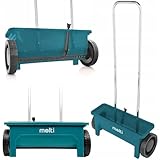 molti Streuwagen Sämaschine 3L 12L 14L Handstreuwagen mit Doppelschubbügel Rasensämaschine Düngerstreuer Salzstreuer Streuer Saatgutstreuer für Rasendünger, Streusalz Rasensamen (12 Liter, Blau)