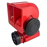 QWORK® 12V 150db Auto air horn, Kompressor Fanfare, Super laute Auto Lufthupe mit elektrischer Hupe für Kfz Relais für Boot, LKW Pkw Motorräder
