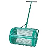VEVOR Saatgutstreuer, 67 cm breiter Kompoststreuer mit Schiebe-/Schleppgriff, Torfmoosstreuer 4 Höhen verstellbar, Gartenstreuer für Garten, robuster Grassamenstreuer zum Pflanzen & Säen