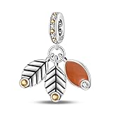 CYCUFF Sterling Silber Charms 925 für Europäische Armband & Halsketten Anhänger Perlen Schmuck Geschenk für Frauen Mädchen (Cartier Kaffeebohnen-Anhänger)