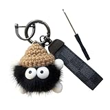 ZVRSUA Schlüsselanhänger für Auto Motorrad,Schlüsselanhänger süße mit Puppen und D Ring，Schlüsselband Personalisiert für Mädchen und Frau，Geschenk für Damen Herren (Schwarz)