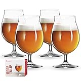 Spiegelau Biergläser 475 ml, 4 Stück, Beer Classics, 4991974, Biertulpen aus Kristallglas, Bier Gläser spülmaschinenfest