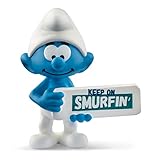 SCHLEICH 20843 Schlumpf Smurfin Schild, ab 3 Jahren, DIE SCHLÜMPFE - Spielfigur, 5 x 3 x 5 cm