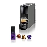 Nespresso Krups XN110B Essenza Mini Kaffeekapselmaschine | 0,6 L | 19 bar | Energiesparmodus | grau | Energieklasse A