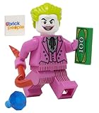 LEGO DC Superheroes: Joker Minifigur mit rosa Anzug und Brechstange