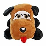 BEMIRO Plüsch-Auto mit Tiermotiv, 15 cm, Kuscheltier mit Glitzeraugen, Stoffauto für Kinder ab 3 Jahren, Sammelspielzeug (Hund)