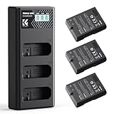 K&F CONCEPT 3er-Pack EN-EL14 EN -EL14a Akku und Upgrade-LCD-Ladegerät Kompatibel mit Nikon D5300 D5600 D5100 D5200 D5500 D3100 D3200 D3300 D3400 D3500 Coolpix P7000 P7100 P7200 P7700 P7800 Kameras