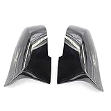 Shkalacar 2 Stück Autorückspiegelabdeckung, Rückspiegelgehäuse Helles Schwarz Stil, Auto-Seitenspiegelschutzschale Ersatz für B MW 3er F30 F31 320i 328i 330i 335i / B MW 4er F32 F33 F36 420i 428i 435i