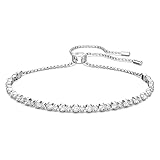 Swarovski Subtle Trilogy Armband, Weiss, Rhodiniert