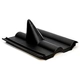 PremiumX Frankfurter Dachpfanne Schwarz Dachabdeckung Pfanne Dachziegel aus Kunststoff PVC Antennen-Durchgangsziegel
