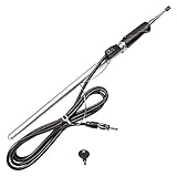 tomzz Audio 1000-017 Kotflügel Teleskopantenne kompatibel mit VW Golf 3 III Vento verchromter Stab 1,2m Kabel DIN-Stecker