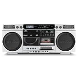 MEDION P66538 Kassettenrecorder (Retro Ghettoblaster mit CD-Player, 80er, groß, USB, SD, CD, Kassetten MC, DAB+ Radio Teleskopantenne, Bluetooth, Kassettendeck, Aufnahmefunktion, Batteriebetrieben)