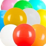 Latex Riesige Ballon, 10 Stück 18 Zoll Große Luftballons Bunt, Luftballons Gross Rund, Riesen Luftballons xxl, Runde Ballons für Hochzeitsfest-Festival Geburtstags Kinder Party Festival Karneval
