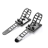 50 Stück Kabelbinder und Kabelclips mit Klebehalterung - Verstellbare Nylon Kabelbinder mit Schrauboption - Kabelmanagement Lösungen für Drähte und Kabel - Perfekt für Zuhause Büro und Werkstatt