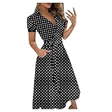 Damen Abendkleid Große Größen Partykleid Hohe Taillen Lose Wickelkleid Langes Kleid Edel Elegant Stilvolles Einfarbiges Frauenkleid Sommerkleider Cocktail Kleid Business Casual Kleider