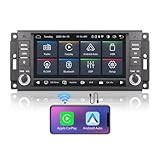 Linux Autoradio Blitzstart für Jeep Wrangler Radio 2007-2018 Chrysler Dodge Ram 1500 | Wireless CarPlay/Android Auto/Bluetooth/FM/AM/RDS/USB | DSP 100W |