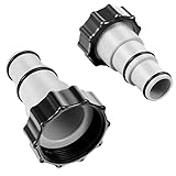 SOTEFAYE Pool Adapter A Serie für Intex,Poolschlauch Adapter 38mm und 32mm mit Innengewinde zum Verschrauben,Schlauchtülle Ø 32/38mm mit Dichtring,Anschluss für Pool-Schlauch(2 Stück)