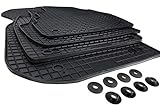 Kfzpremiumteile24 Gummimatten Kompatibel mit A6 4B Baujahr 1997-2004 mit A6 4B Allroad Premium Fußmatten Allwetter Gummi Schwarz