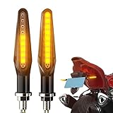 CCAUTOVIE LED Blinker Motorrad E Geprüft Universal Tagfahrlicht Mit Lauflicht Bernstein E24, 2 Stück