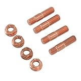 Turbo-Flanschmuttern, 43 Mm Turbo-Stehbolzen-Kit Verhindern Vibrationen M10 X 1,5 für T3 T4 T5 T6 Turbolader