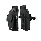 Mobilis Holster Mobile Computer/Scannertasche mit Gürtel, Beinschlaufen und Tasche - Größe L (Max. Gerätegröße 8,5 x 14,5 x 2 cm), Schwarz