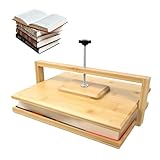 Whemyreat Buchpresse aus Holz und Bambus, Papierpresse, Blumenpresse, Multifunktionale Manuelle Stabiles Book Presser für Buchbinderbedarf Gleichmäßiger Druck (29 x 20 cm)